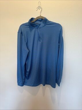 Under Armour Blue Striped Long Sleeve Quarter-Zip Shirt